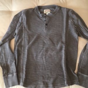 Men’s waffle knit Henley shirt